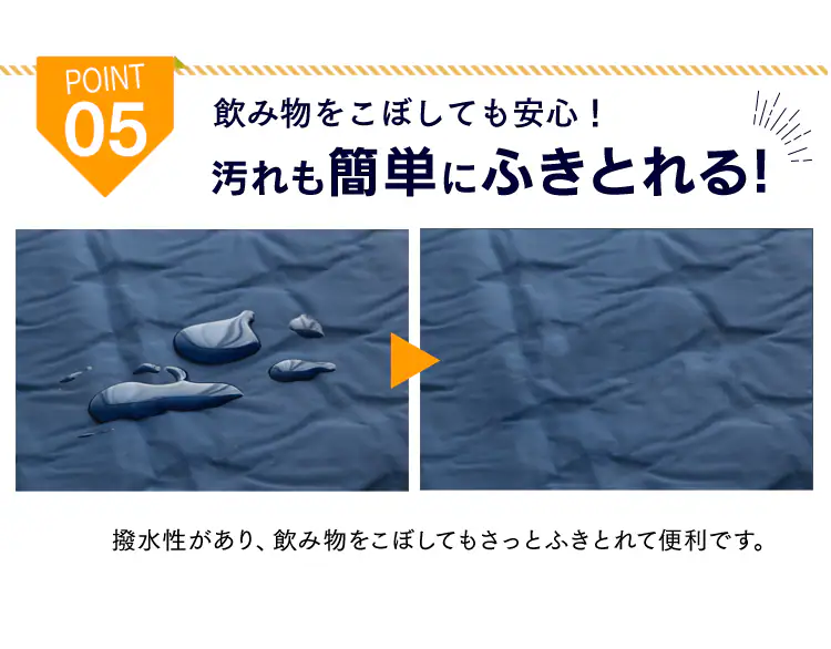 汚れも簡単にふきとれる!