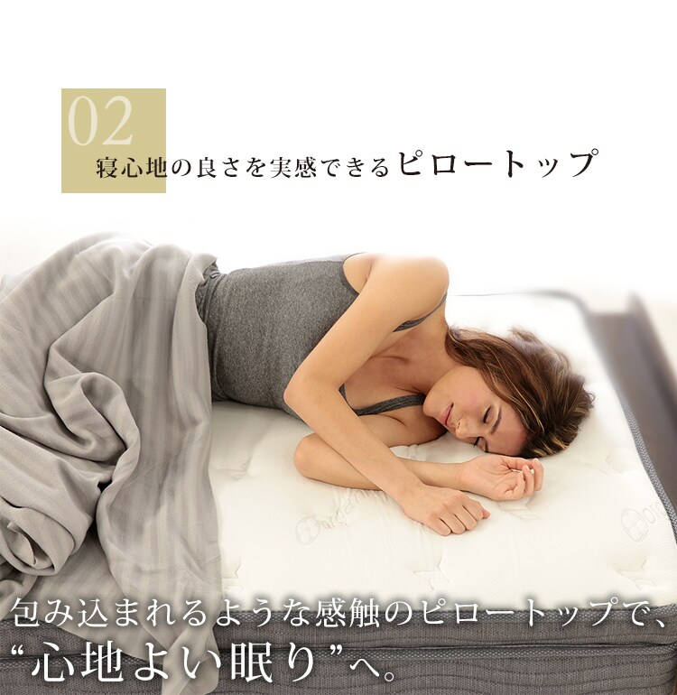 ダブルポケットコイルマットレス S ホワイト 12