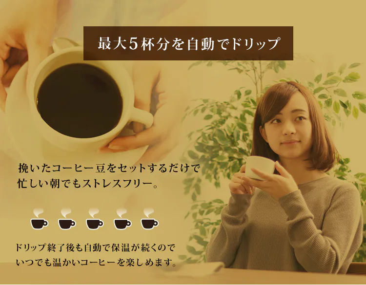 コーヒーメーカー 650ml ドリップ式 CMK-650P-B ブラック1