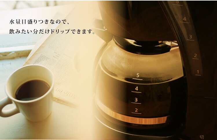 コーヒーメーカー 650ml ドリップ式 CMK-650P-B ブラック2