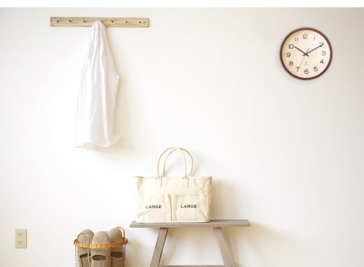 天然木掛け時計29cm ナチュラル4