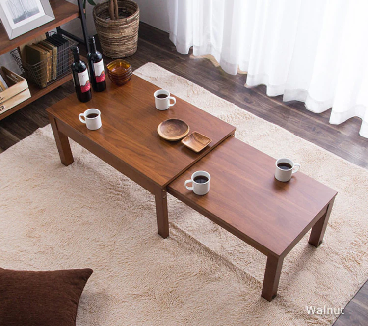 ローテーブル センターテーブル 伸縮 W80-140 RPE80TBLNA ナチュラル 1