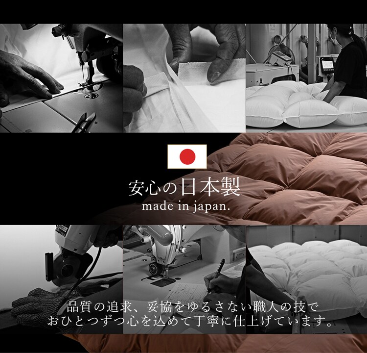 羽毛布団 ホワイトダックダウン70% 1.0kg シングルロング PAA19RP 無地/ブラウン5