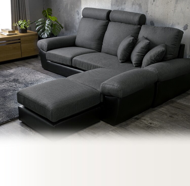 ヘッドレスト付ポケットコイルカウチソファ 41929 全2色【プラザセレクト】5