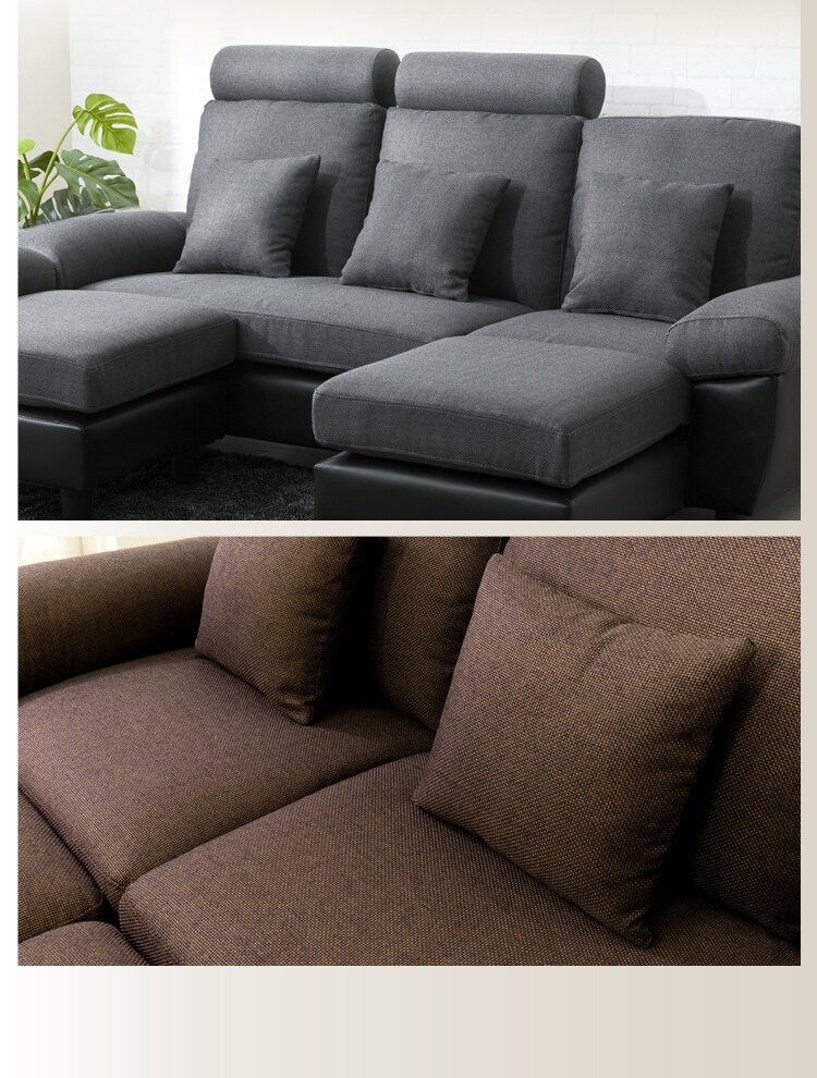 ヘッドレスト付ポケットコイルカウチソファ 41929 全2色【プラザセレクト】27