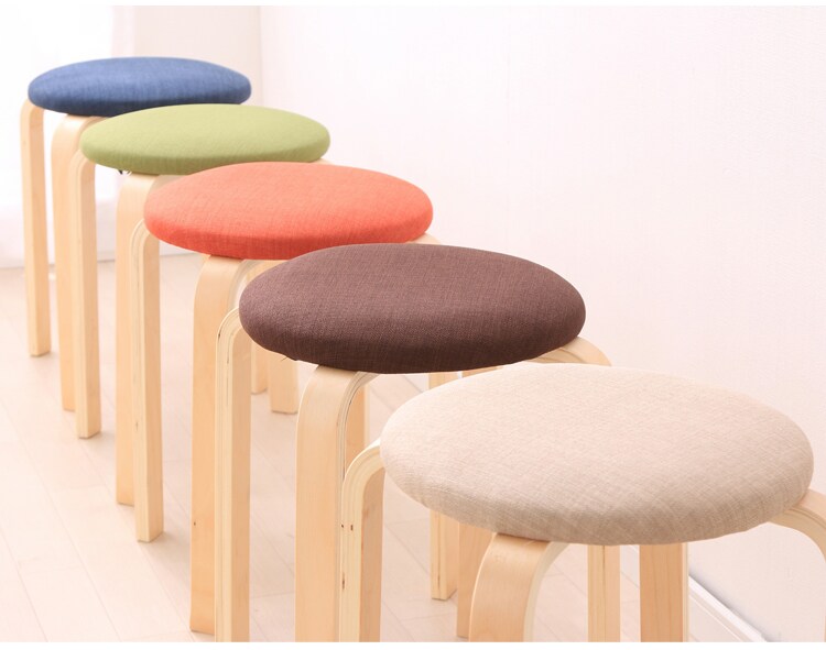 木製スツール ファブリック SL-02F ブラウン 【プラザセレクト】12