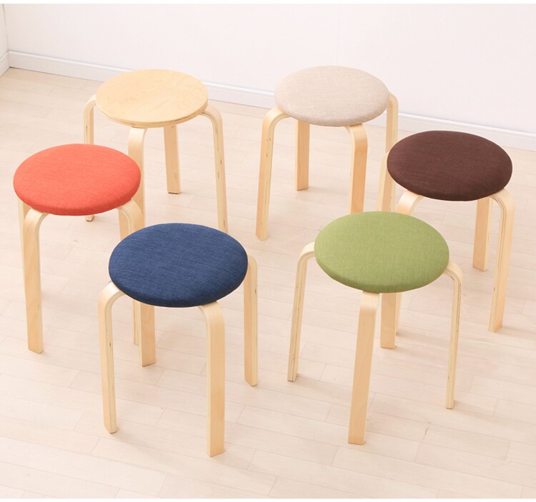 木製スツール ファブリック SL-02F ブラウン 【プラザセレクト】13