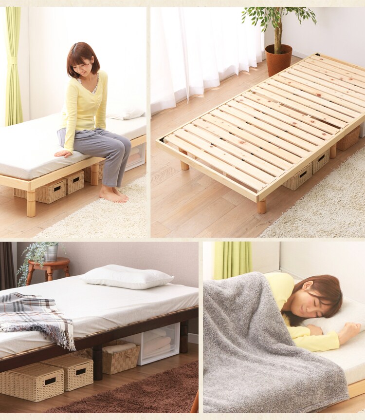 すのこベッド シングル 4段階高さ調節 【プラザセレクト】11