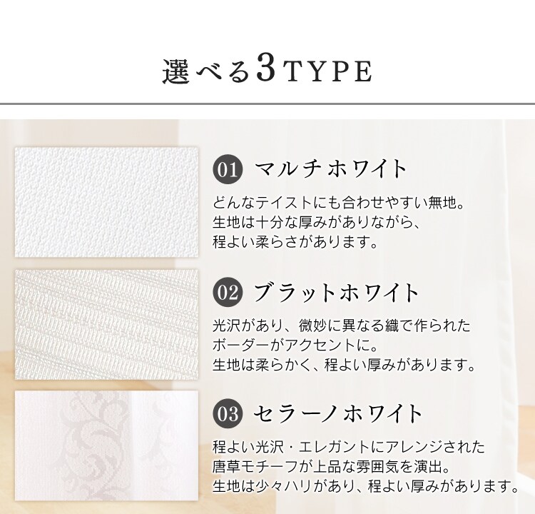 TEIJINのブランド糸エコリエ(R)使用 省エネ・UVカットレースカーテンIP レースセラーノ 幅100cm×丈148cm 2枚組み ホワイト9