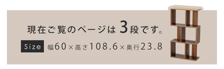 S字ディスプレイラック3段