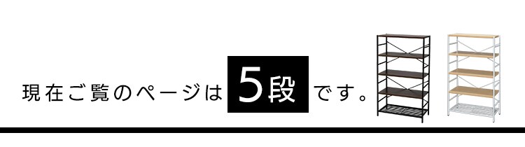 ラック 棚 スチールラック 5段 AJ-S5　ナチュラル1