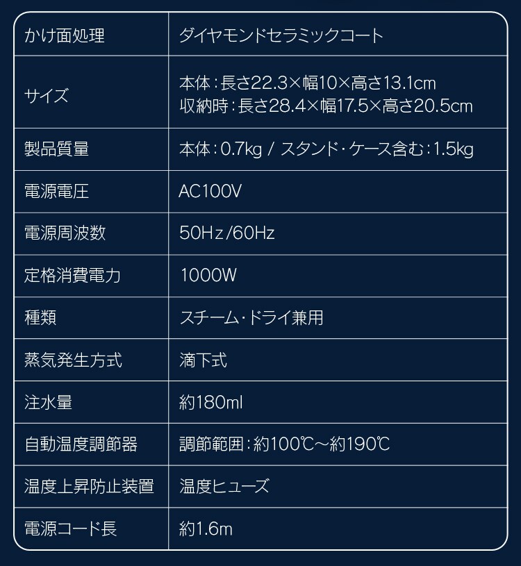 アイロン スチーム コードレス ダイヤモンドセラミックコート SIR-04CLCD-A ブルー23
