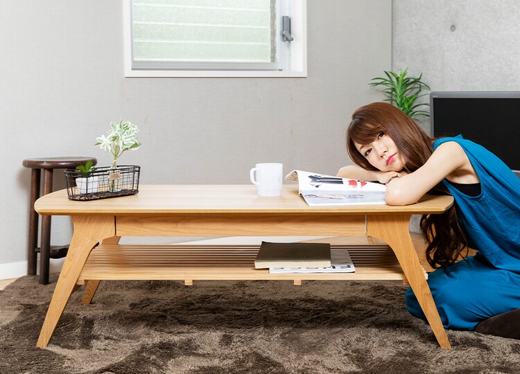 引出付リビングテーブル DLT-1200 【プラザセレクト】5