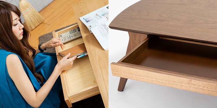 引出付リビングテーブル DLT-1200 【プラザセレクト】14