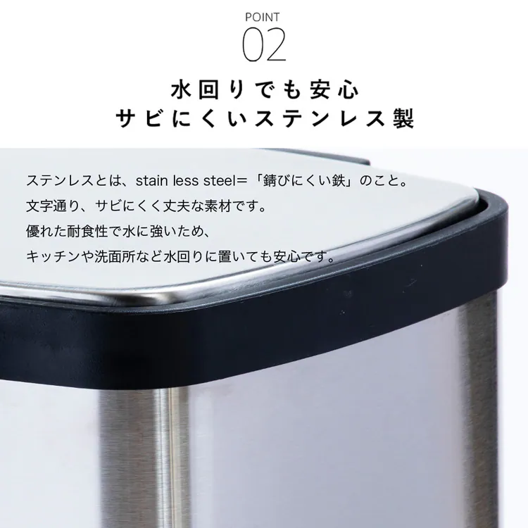 【11%OFF】ゴミ箱 ステンレスペール 60L STPL-60 9
