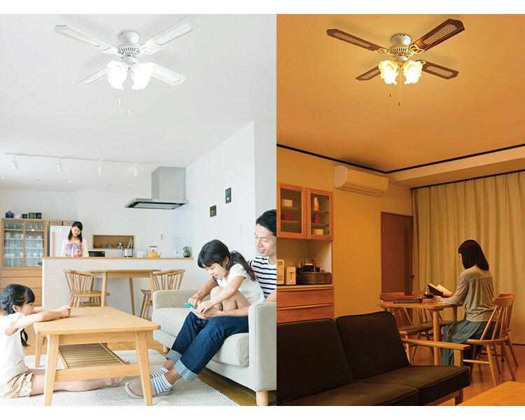 シーリングファンライト ひも付き