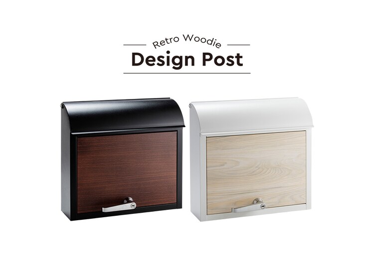 木目調レトロデザインポスト PPWR-38 ナチュラル　2