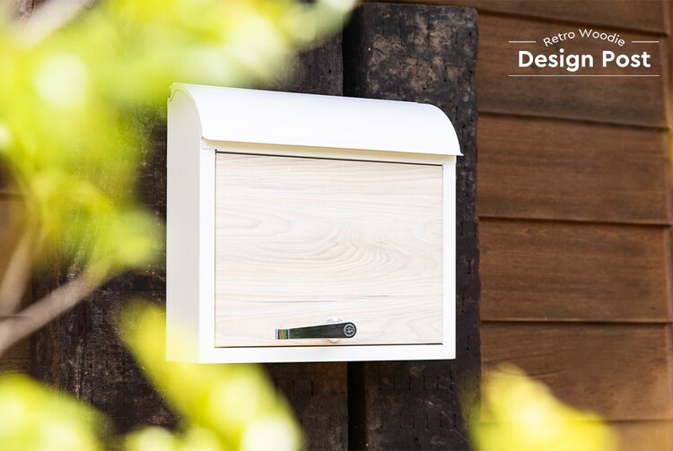 木目調レトロデザインポスト PPWR-38 ナチュラル　5