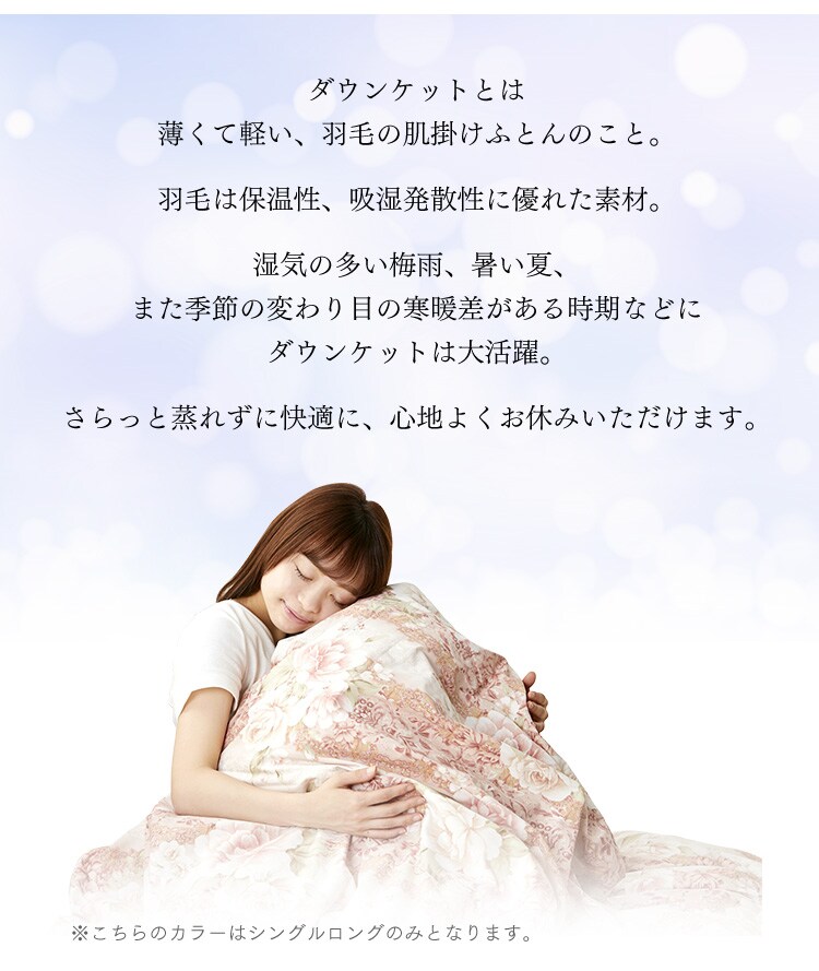 【2枚セット】ダウンケット WDD90％ 0.2kg SL ベージュ（無地）4