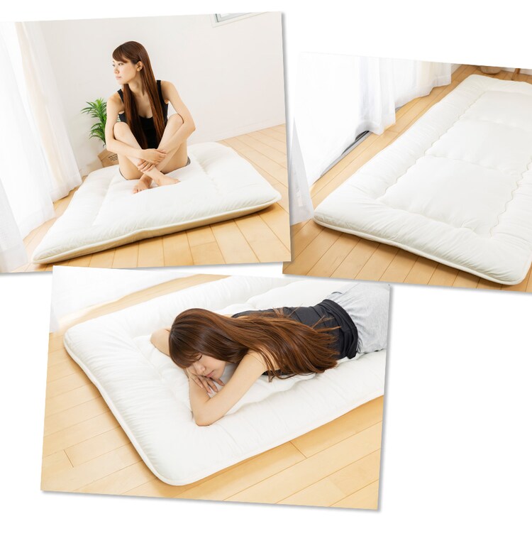 抗菌防臭・プロファイル軽量敷布団 シングル S アイボリー KBBDPS-S 16