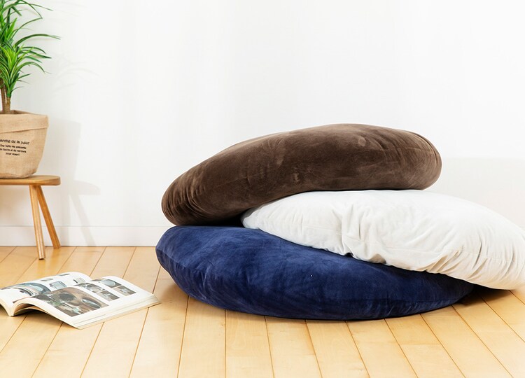 もちもちクッション80×80 MOCHI80R ライトグレー 4