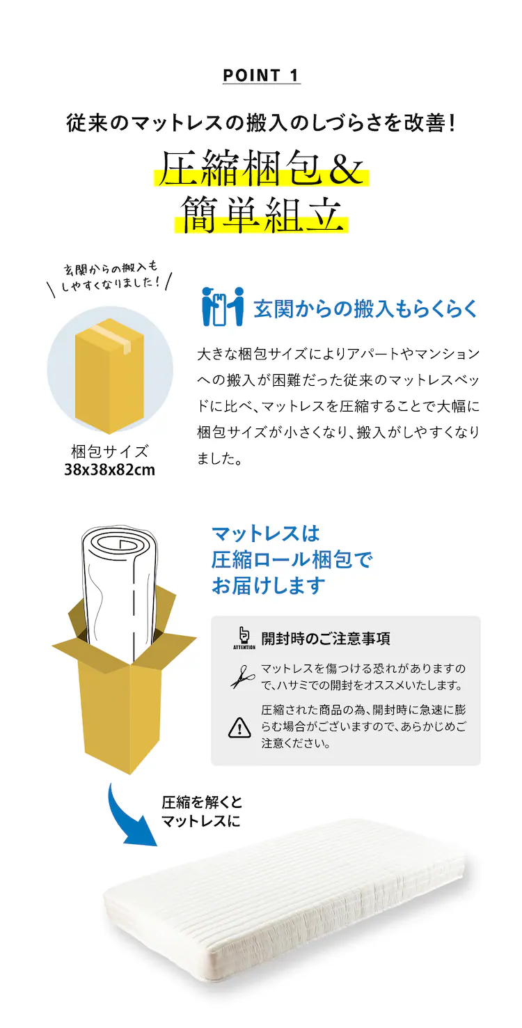 ベッド ダブル 脚付きマットレス ポケットコイル アイボリー2