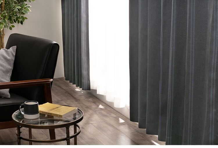 【レースカーテンセット】カーテン 4枚組 3級遮光 幅100?×丈135〜200? 全5色4