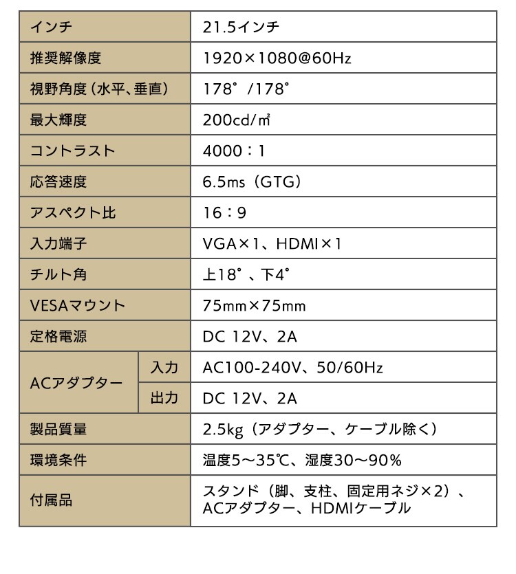 液晶モニター 平面 21.5インチ ワイド ブラック PMT-LCD22F-B 11