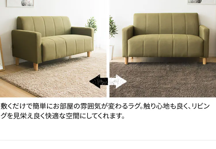 シャギーラグ 185×185 SYGR-S-1818 【プラザセレクト】3