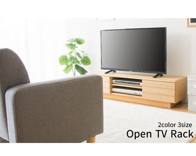 テレビ台 オープンタイプ 幅120cm T-OTV-120 ブラウン【プラザセレクト】　 15