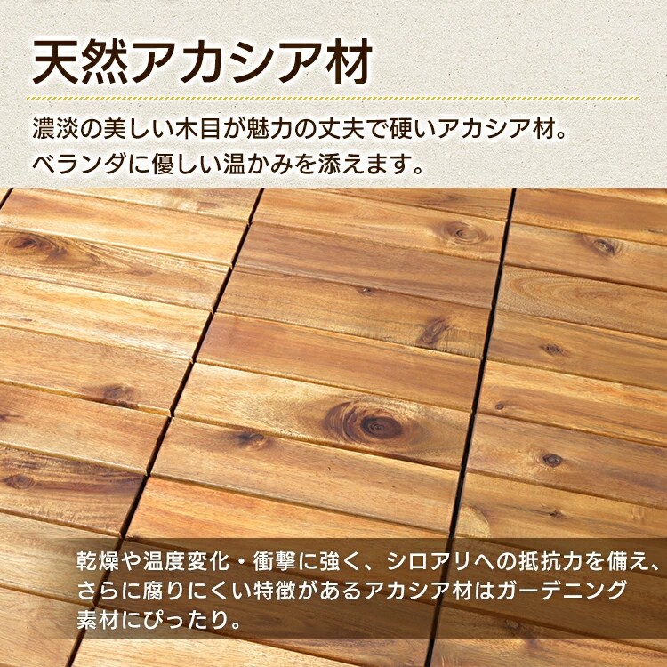 天然アカシアウッドデッキストレート Iadt300 プラザセレクト f アイリスプラザ アイリスオーヤマ公式通販サイト