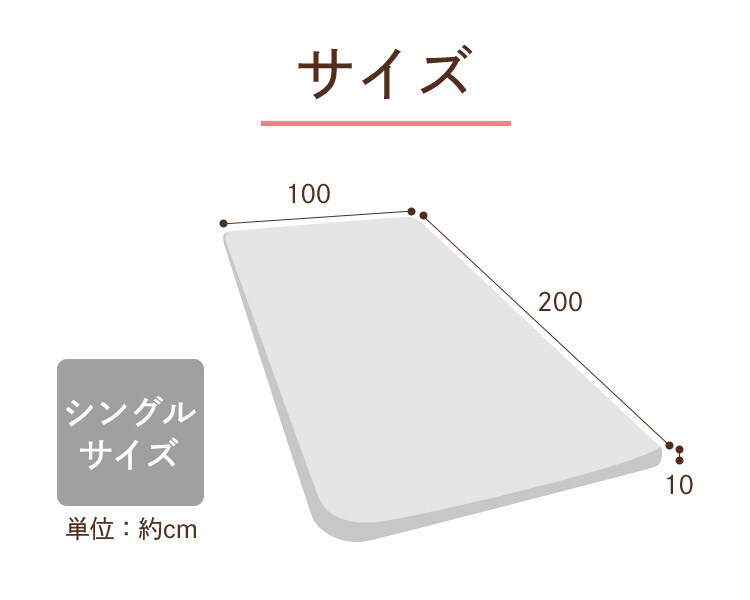 プロファイルウレタン仕様　ボリューム3層敷き布団　S 7
