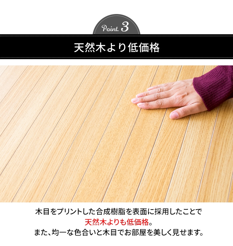 ウッドフローリングカーペット 4.5畳 江戸間 WDFC-4.5-EDO ナチュラル【プラザセレクト】 7155809  │アイリスプラザ│アイリスオーヤマ公式通販サイト