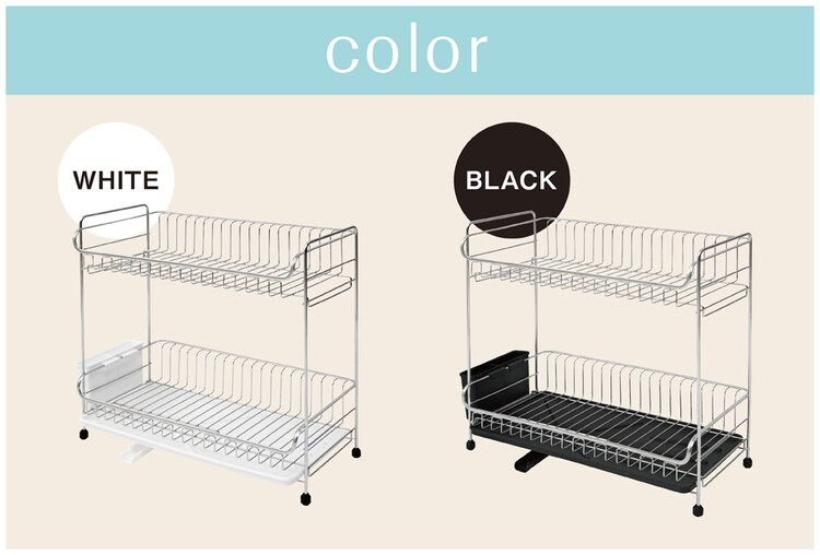 ステンレス水切り 2段 スリム SSDD-2S 全2色【プラザセレクト】　10