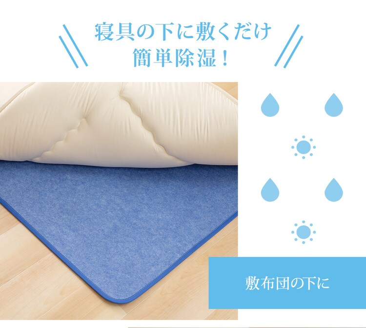 TEIJIN  帝人ベルオアシス 除湿シート（防ダニ加工/AG消臭機能付） ダブル ブルー 53/BJKX177.0000 3