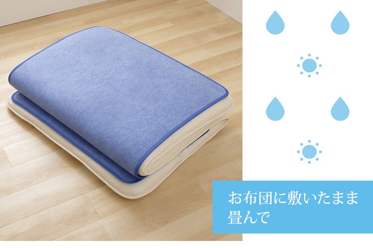 TEIJIN  帝人ベルオアシス 除湿シート（防ダニ加工/AG消臭機能付） ダブル ブルー 53/BJKX177.0000 5
