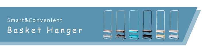 ハンガーラック 収納 バスケットハンガー BHYO-6C ベージュ16
