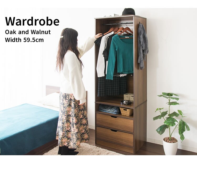 木製ワードローブ　幅60 WWR-6018 全2色【プラザセレクト】20