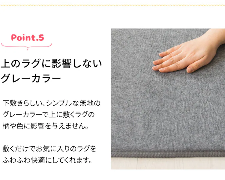 ラグ用下敷き ラグパット 175×230cm RGPD-L グレー7