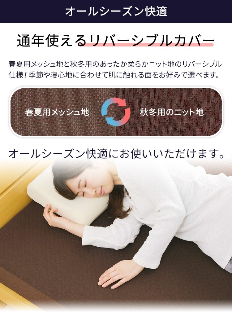 高反発ウレタンマットレス≪厚さ15.5cm≫ 三つ折りフラット ダブル ネイビー20