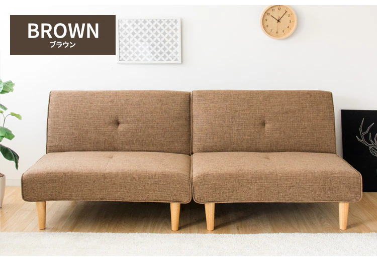 ソファ マルチソファベッド 2WAY MSBS-1880 ブラウン【時間指定不可】【代引き不可】22