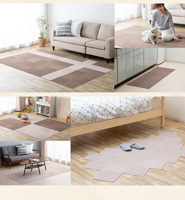 ズレない吸着タイルマット（50枚） ATCP-25 ミックス17