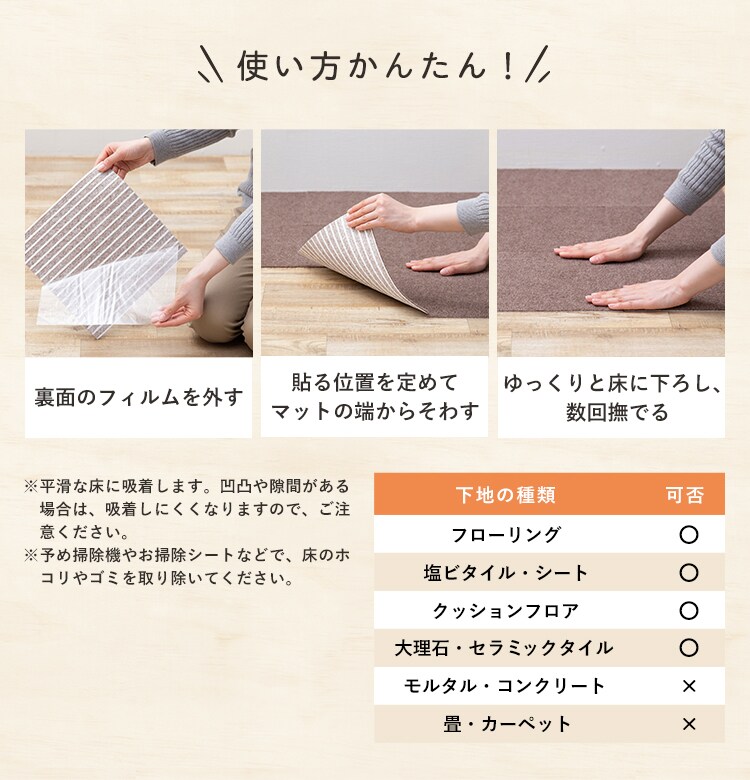 ズレない吸着タイルマット（50枚） ATCP-25 ミックス18