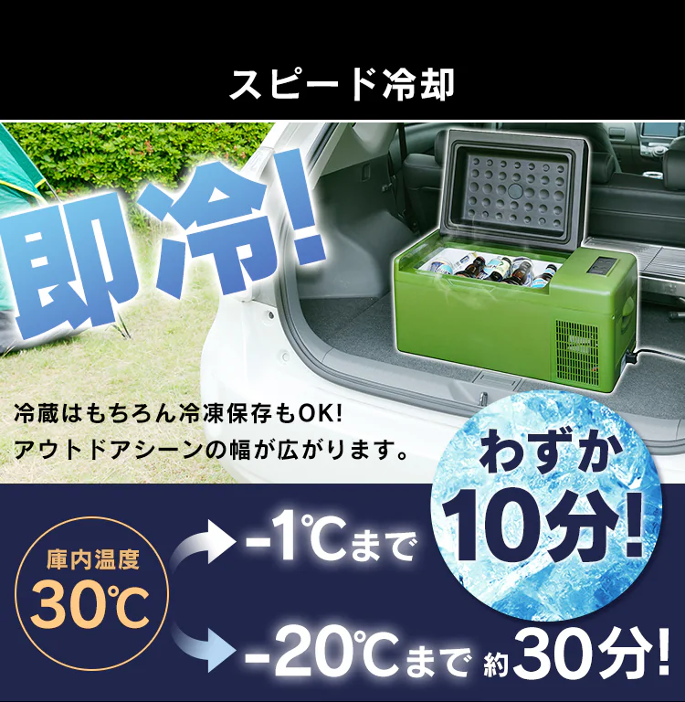 車載冷蔵庫 20L スマホ充電対応 PCR-20U 全3色2