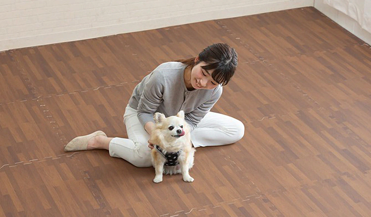 木目調ジョイントマット(60×60×1) 同色8セット(32枚) MKJTM-601 ナチュラル5