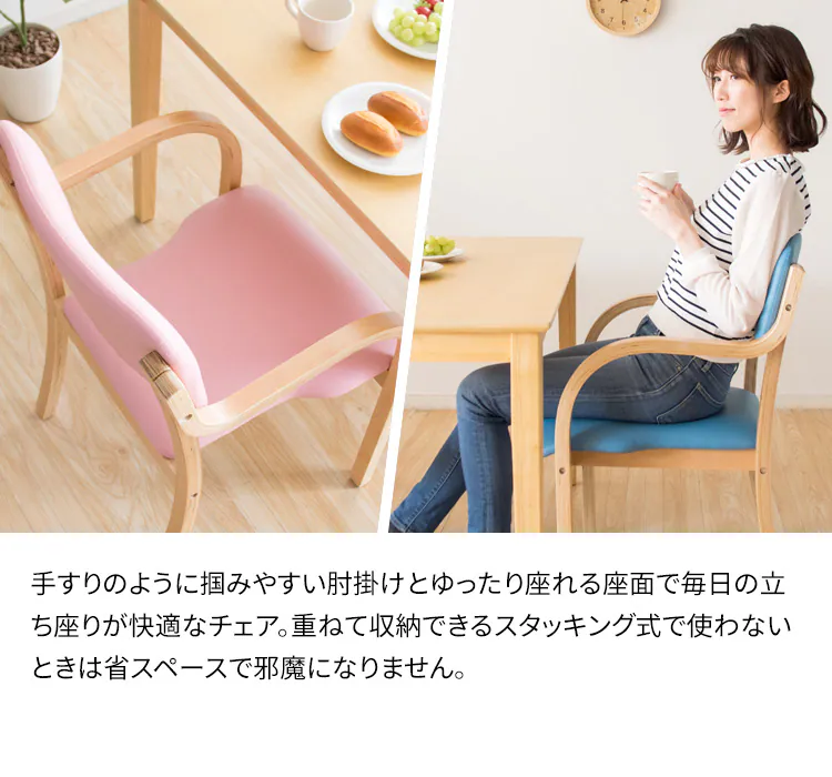 スタッキングチェア 2脚セット STKC2S-795 全5色【プラザセレクト】2