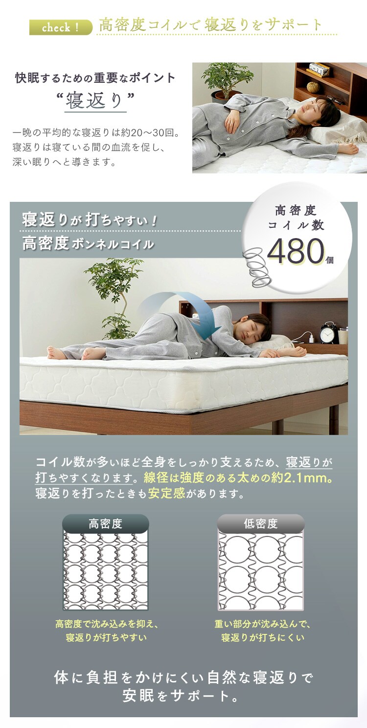 【訳あり】圧縮ロールボンネルコイルマットレス ダブル ブラック【プラザセレクト】 4