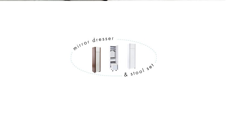 姿見ドレッサー DSRA-4037 ホワイト【プラザセレクト】3