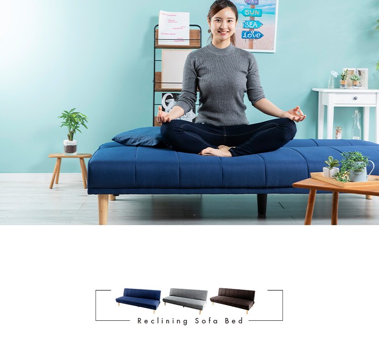 リクライニングソファベッド RSSB-1800 ネイビー【代引き不可】9