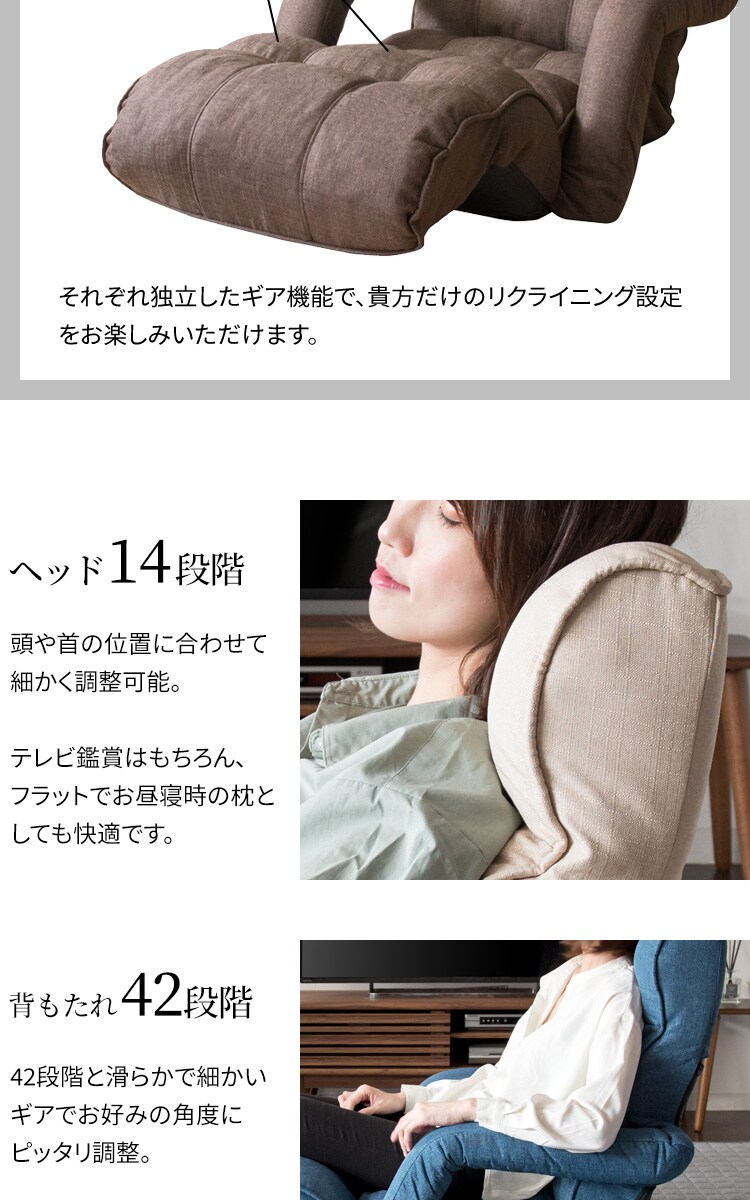 座椅子 肘付き リクライニング RHIZS-163 5
